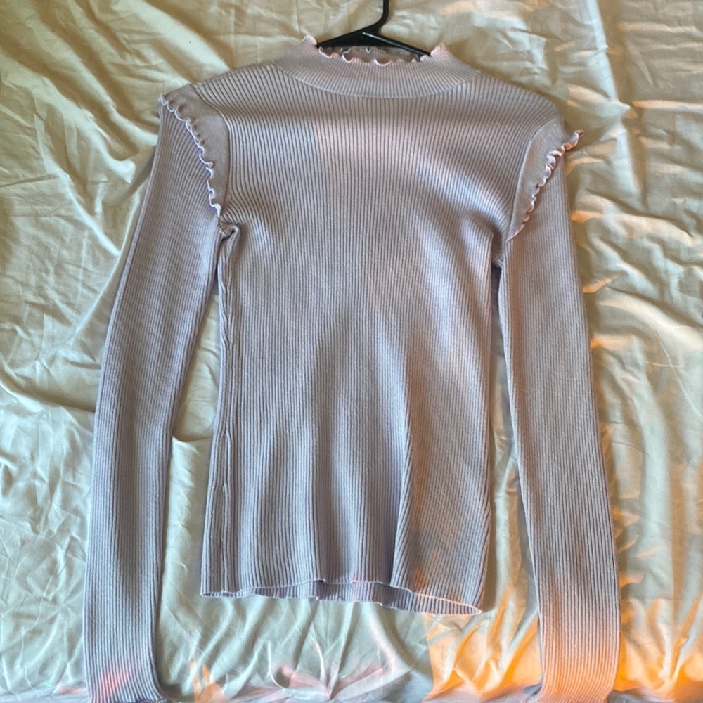 size small, lilac, Hooked Up turtleneck